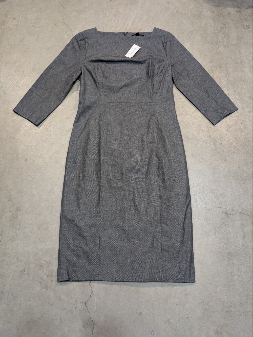 Banana Republic Gray Midi Sheath Dress